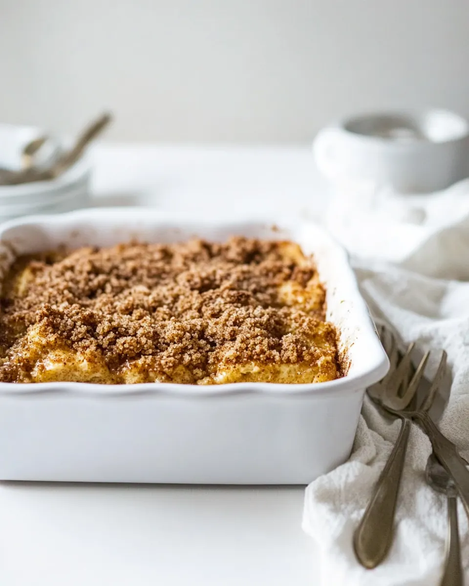 Eggnog Snickerdoodle Baked French Toast Casserole