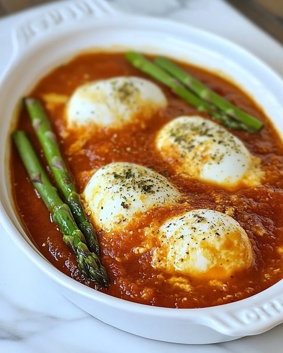 Eggs in Purgatory with Asparagus