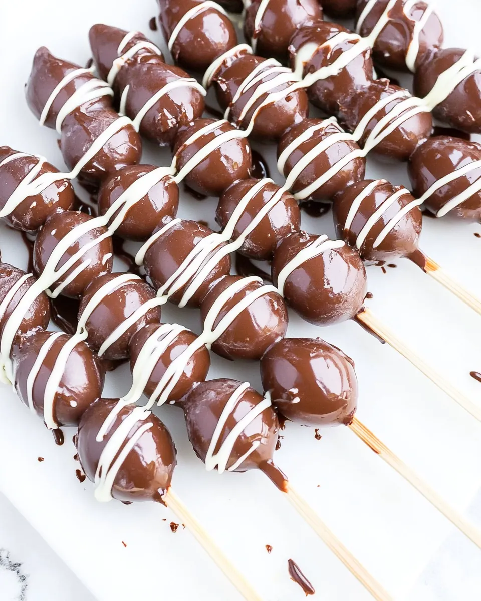 Embarrassingly Easy Chocolate Covered Grape Skewers