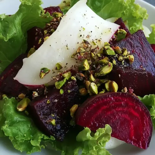 Endive Salad with Roasted Beets and Pistachios