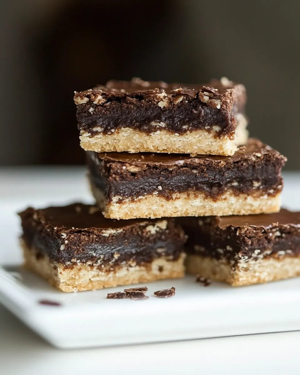 Espresso Shortbread Brownie Bars