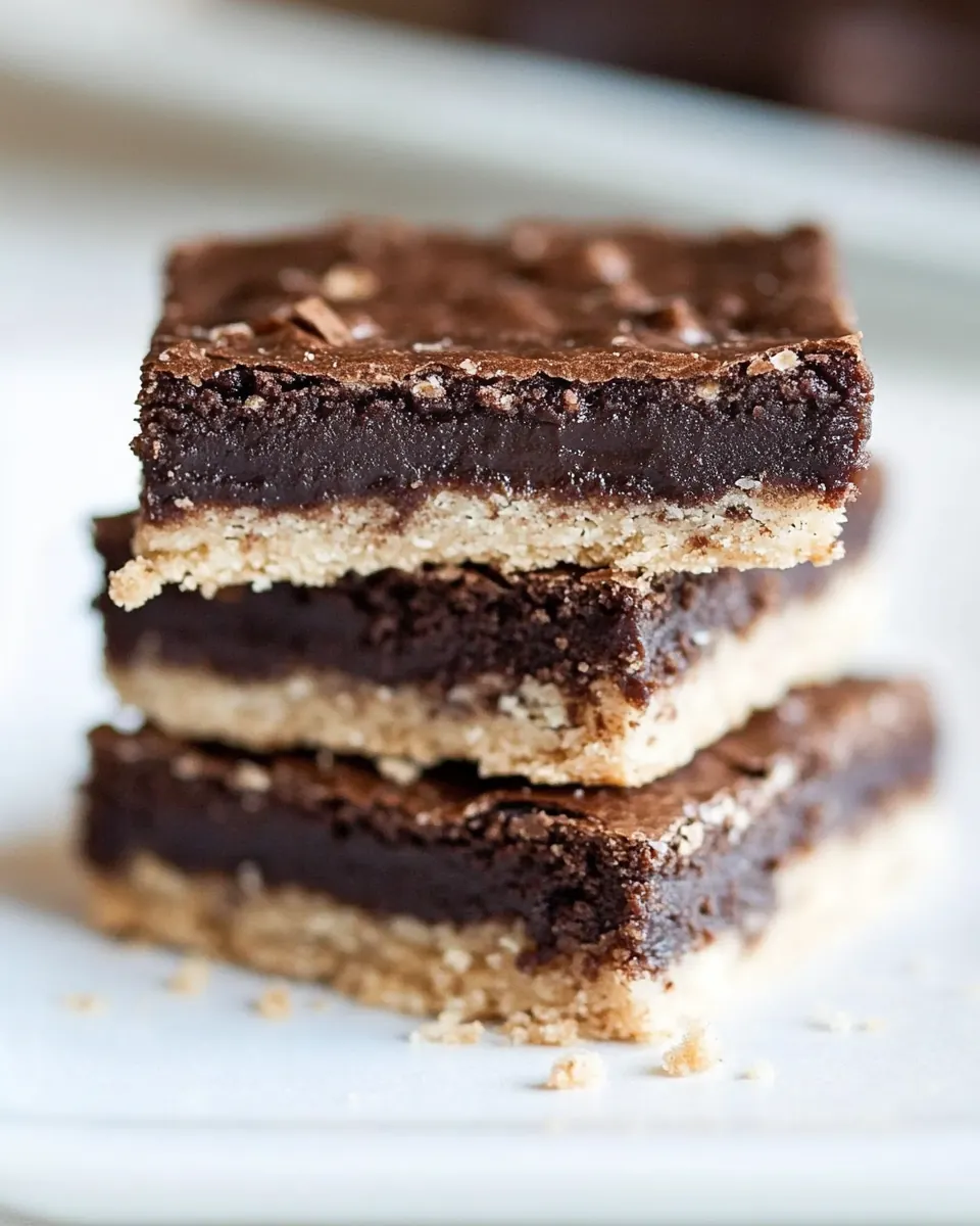 Espresso Shortbread Brownie Bars