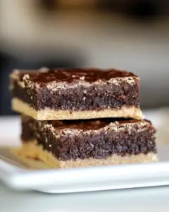 Espresso Shortbread Brownie Bars