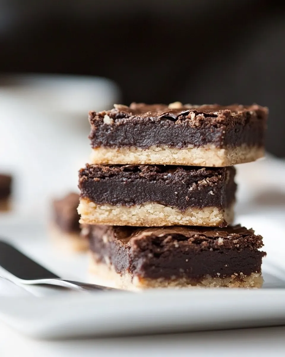 Espresso Shortbread Brownie Bars