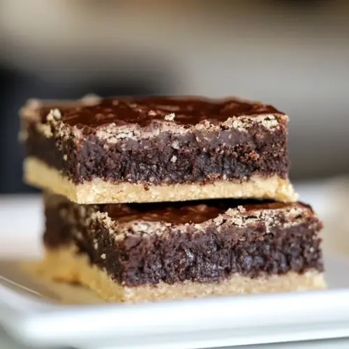 Espresso Shortbread Brownie Bars