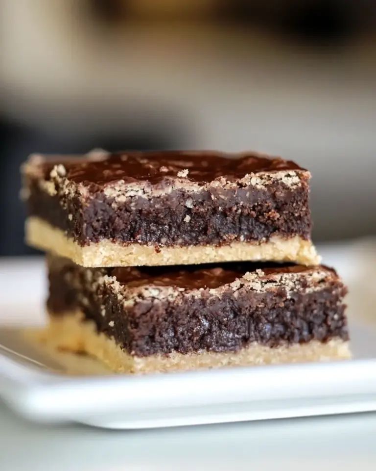 Espresso Shortbread Brownie Bars