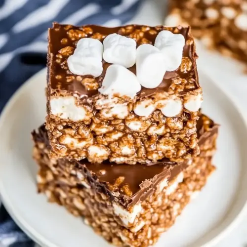 Extra Marshmallow Chocolate Peanut Butter Rice Krispies Bars