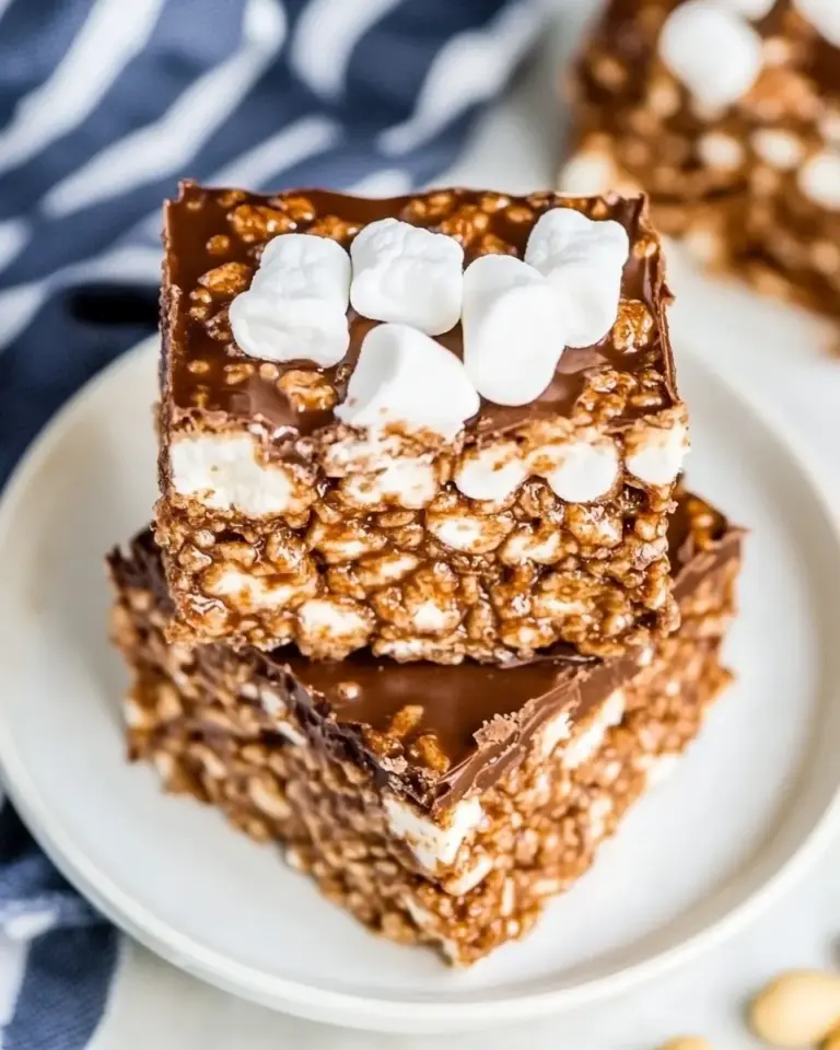 Extra Marshmallow Chocolate Peanut Butter Rice Krispies Bars