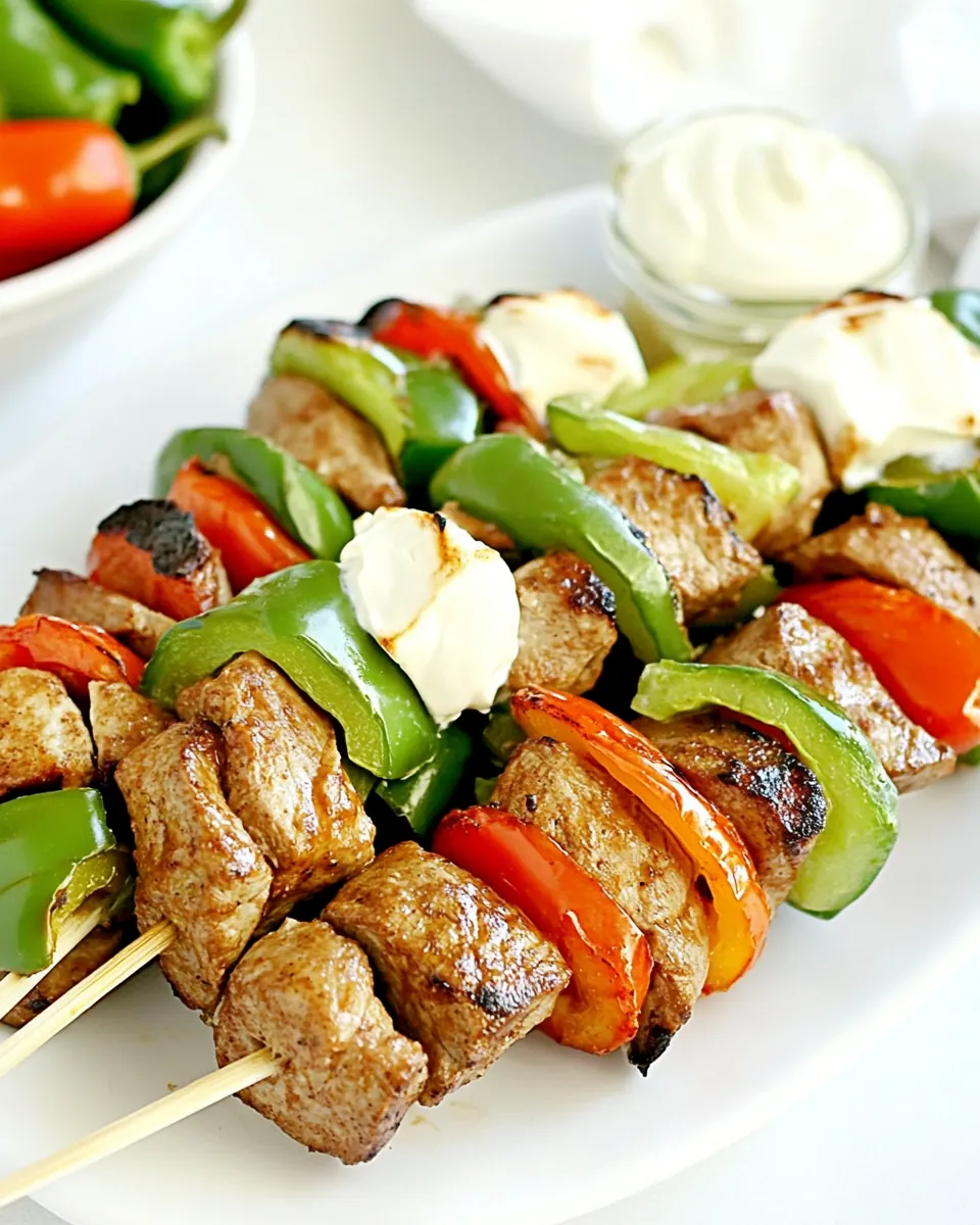 Fajitas on a Stick