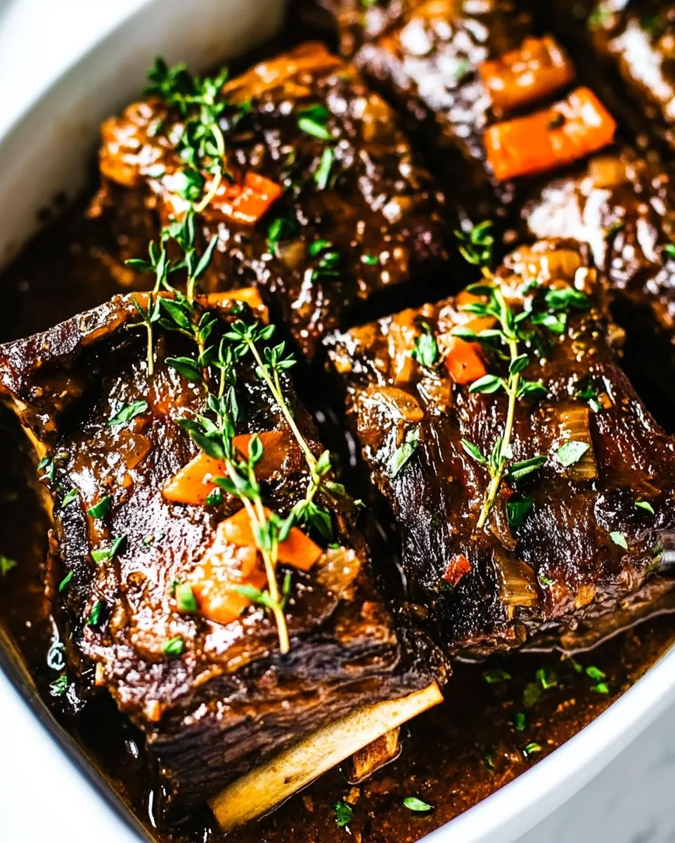 Fall off the Bone Slow Cooker Short Ribs