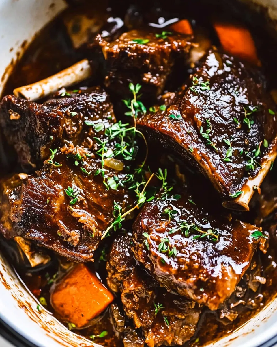 Fall off the Bone Slow Cooker Short Ribs