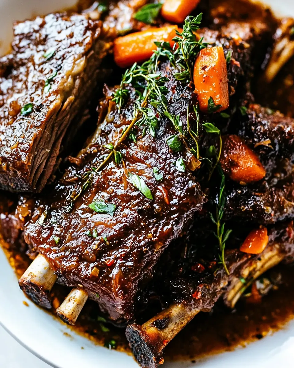 Fall off the Bone Slow Cooker Short Ribs