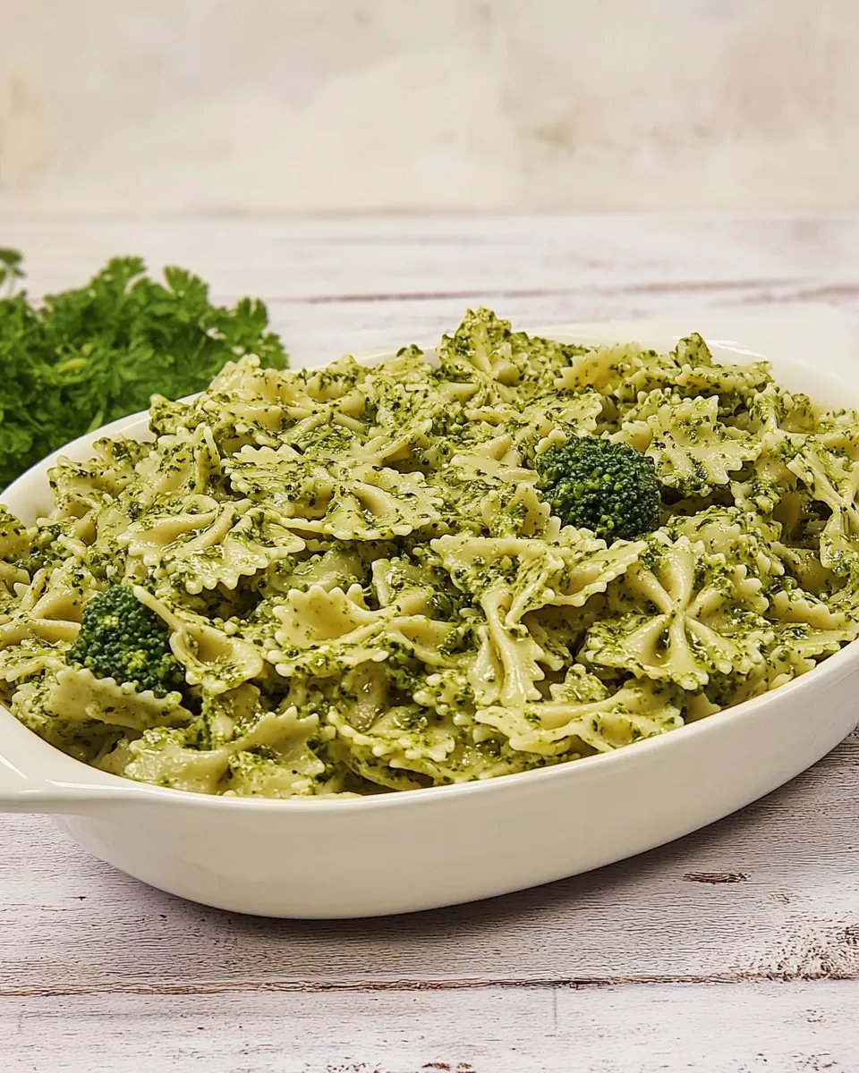 Farfalle with Broccoli Pesto