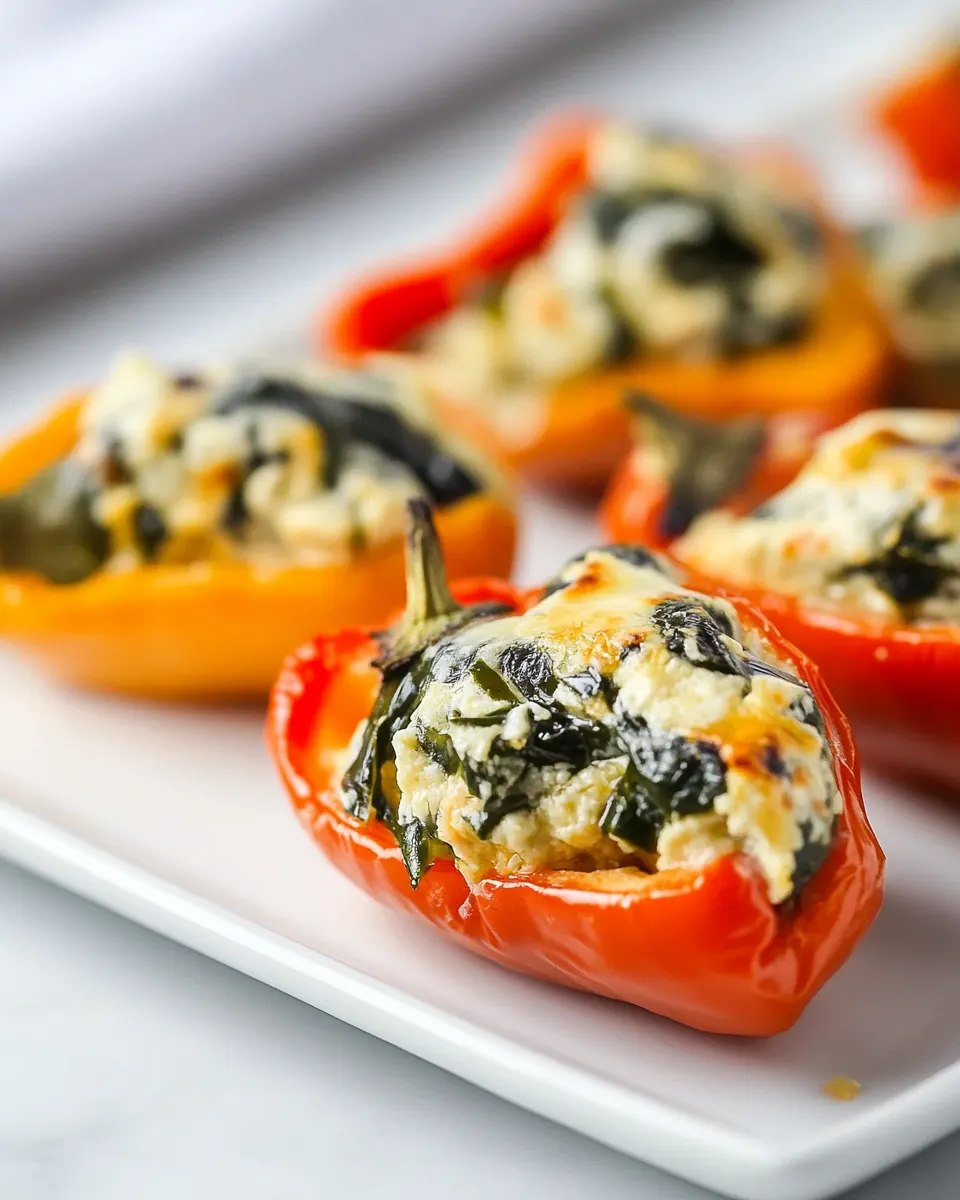 Feta Stuffed Mini Sweet Peppers