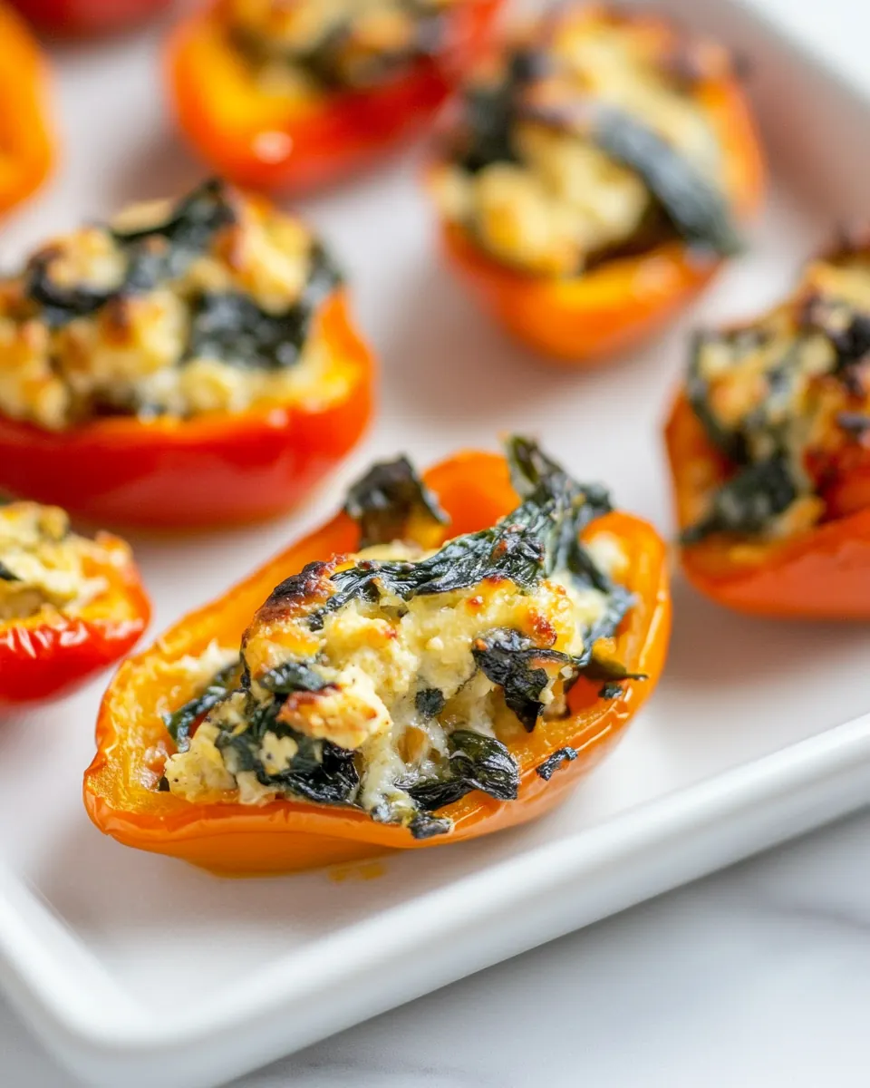 Feta Stuffed Mini Sweet Peppers