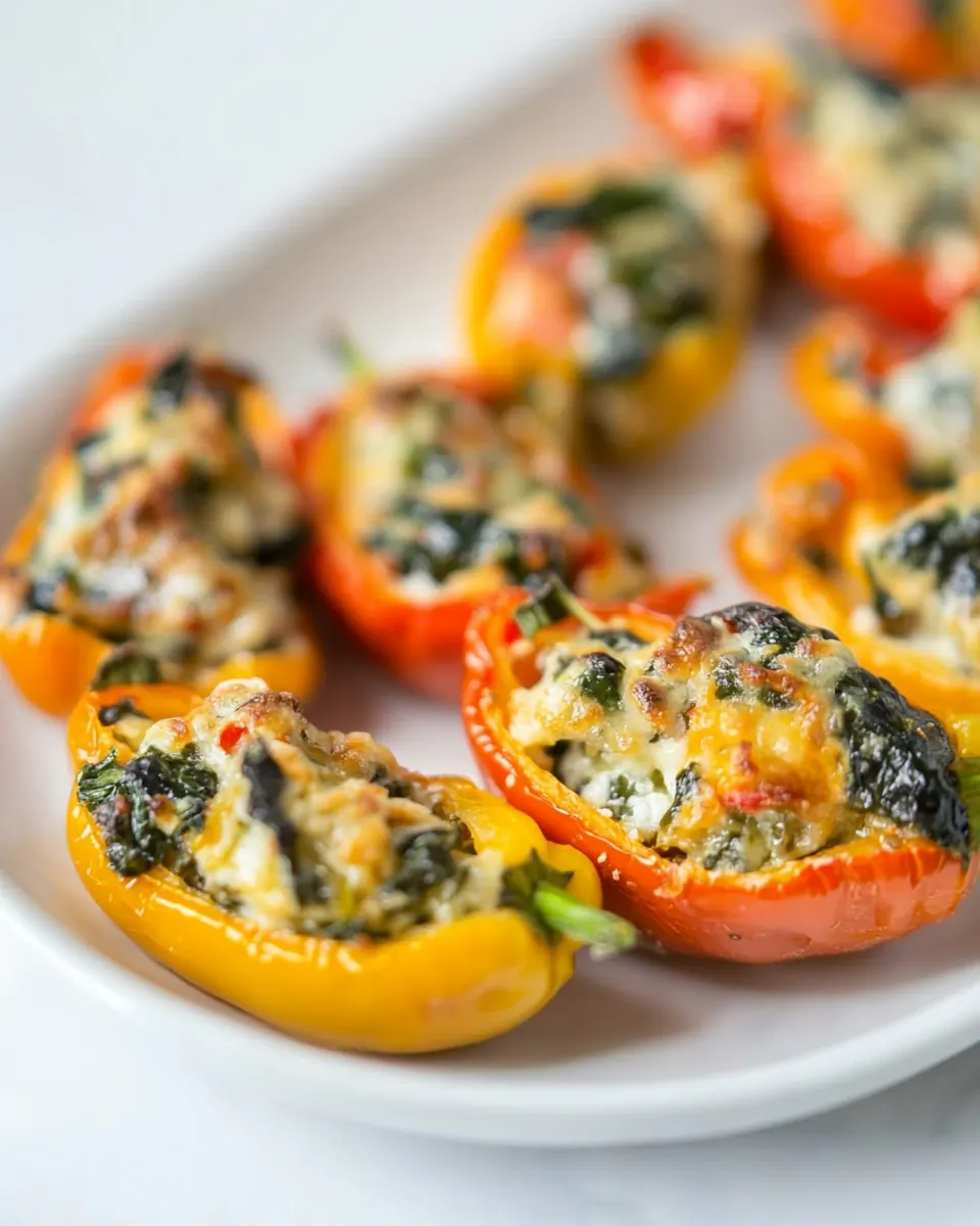 Feta Stuffed Mini Sweet Peppers