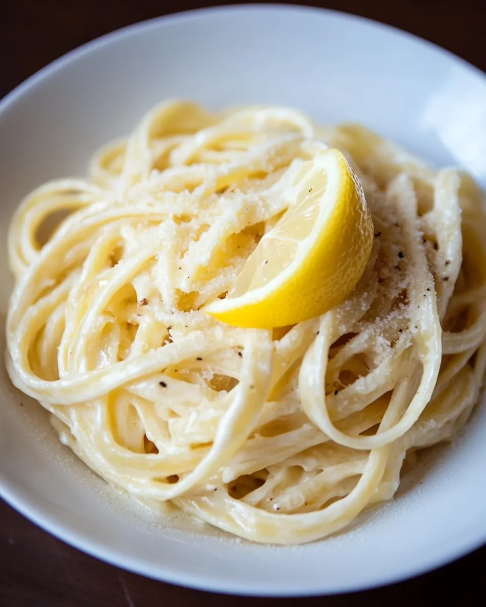 Fettuccine with Lemon Mascarpone Sauce
