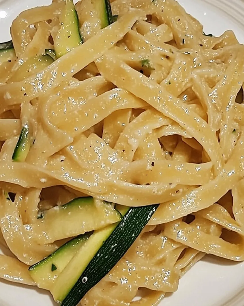 Fettuccine with Zucchini and Onions