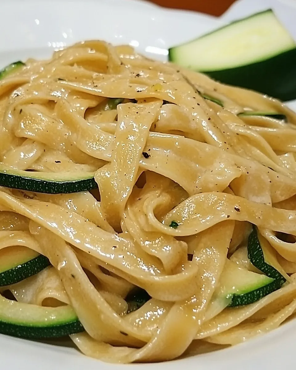 Fettuccine with Zucchini and Onions