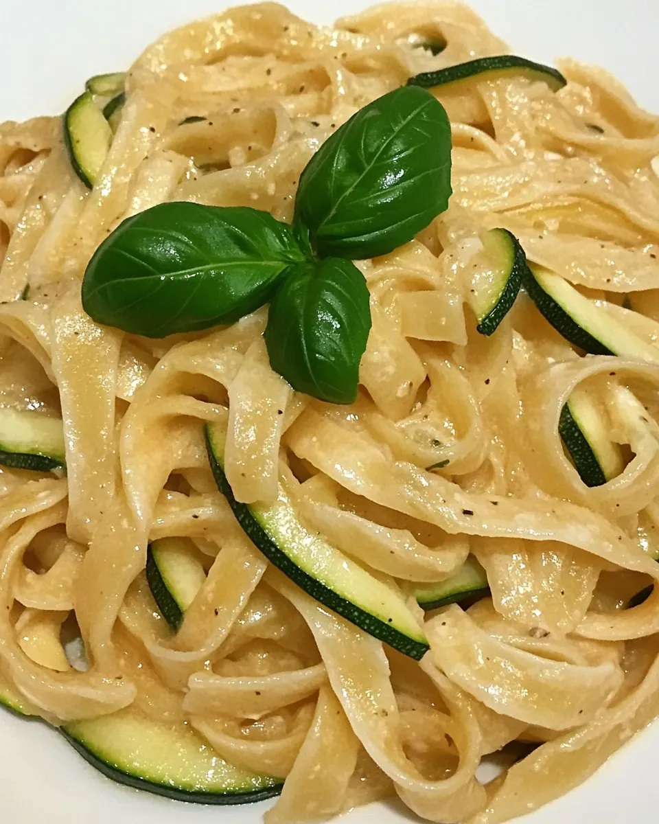 Fettuccine with Zucchini and Onions