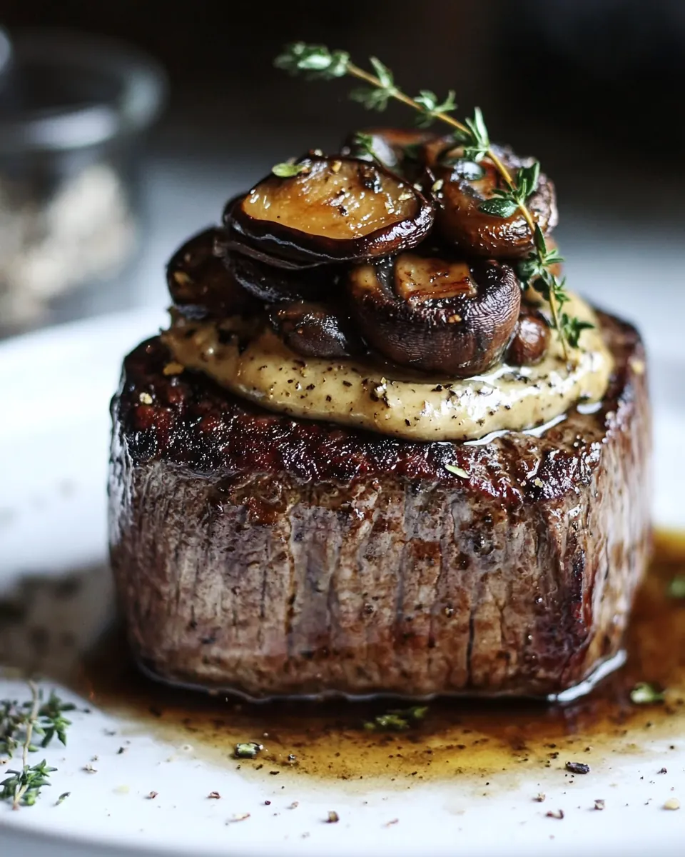 Filet Mignon with Porcini Mushroom Compound Butter
