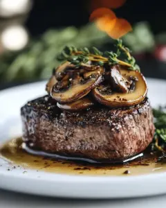 Filet Mignon with Porcini Mushroom Compound Butter