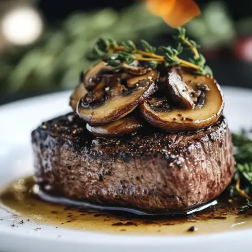 Filet Mignon with Porcini Mushroom Compound Butter