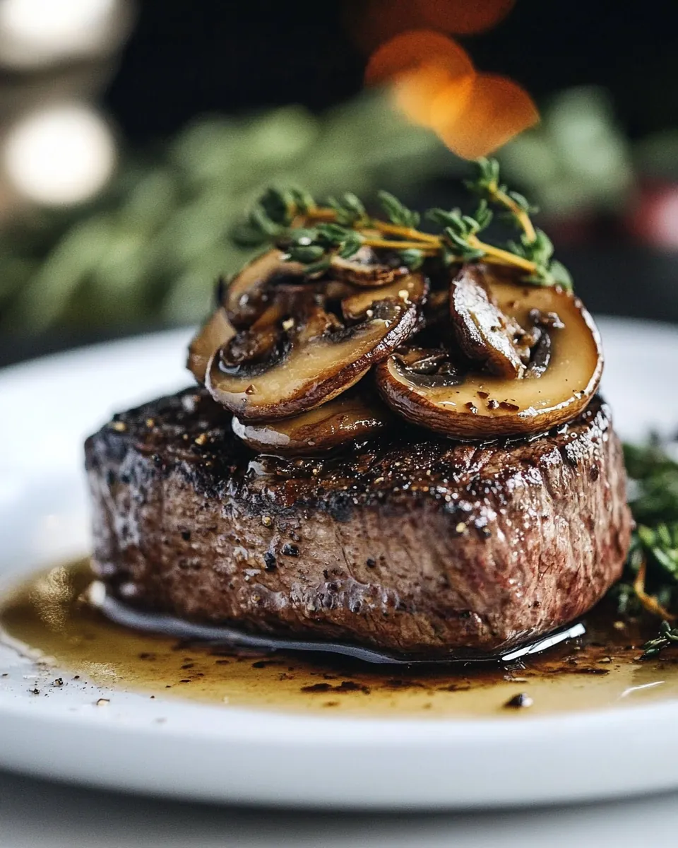 Filet Mignon with Porcini Mushroom Compound Butter