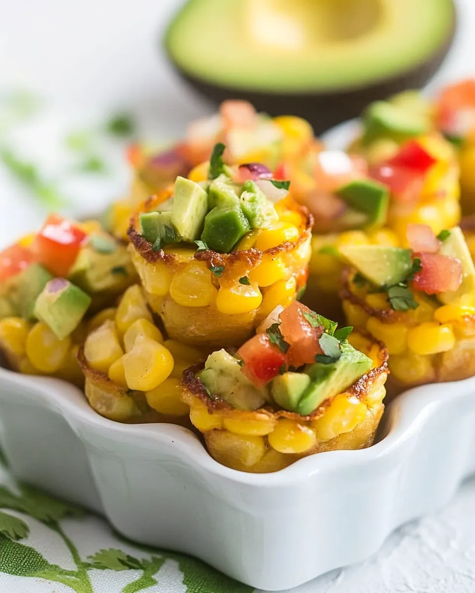 Fire Roasted Corn and Avocado Bites