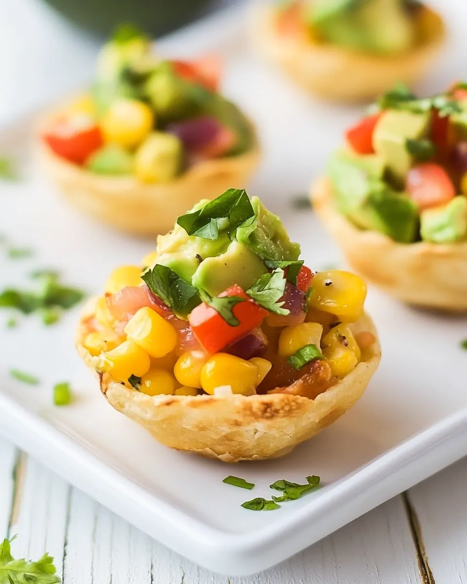 Fire Roasted Corn and Avocado Bites