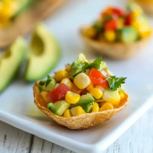 Fire Roasted Corn and Avocado Bites