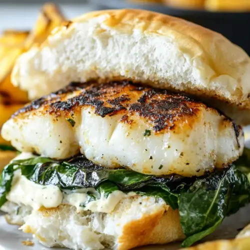 Fish Burger with Charred Lettuce and Tarragon Mayo
