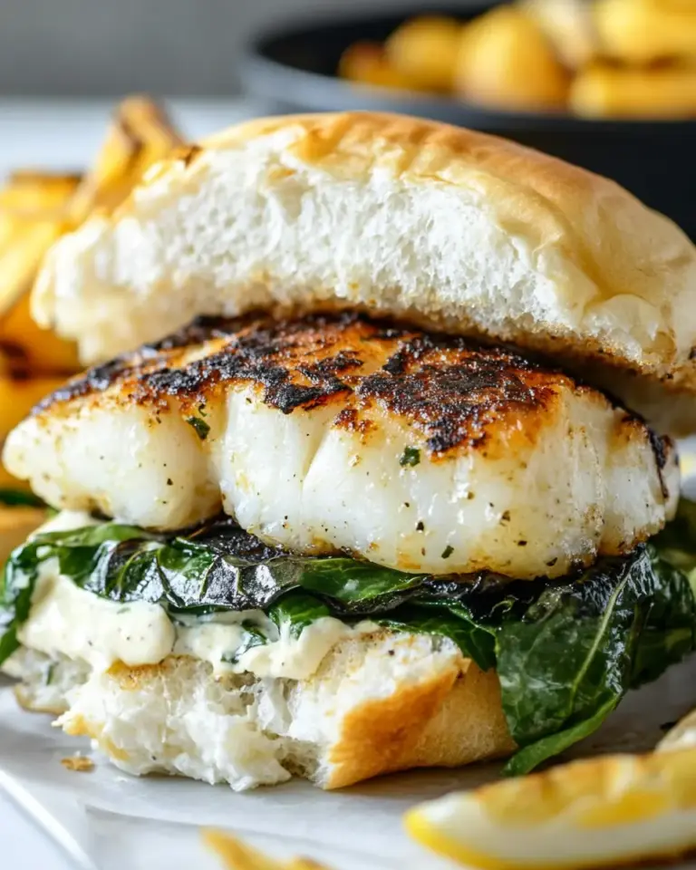 Fish Burger with Charred Lettuce and Tarragon Mayo