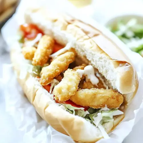 Fish Stick Po Boy Sandwich