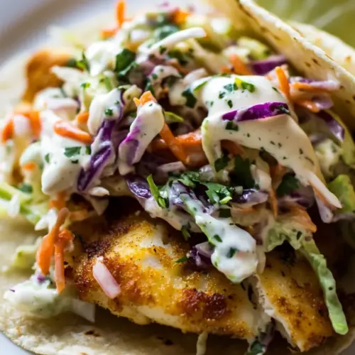 Fish Tostadas with Yogurt Slaw