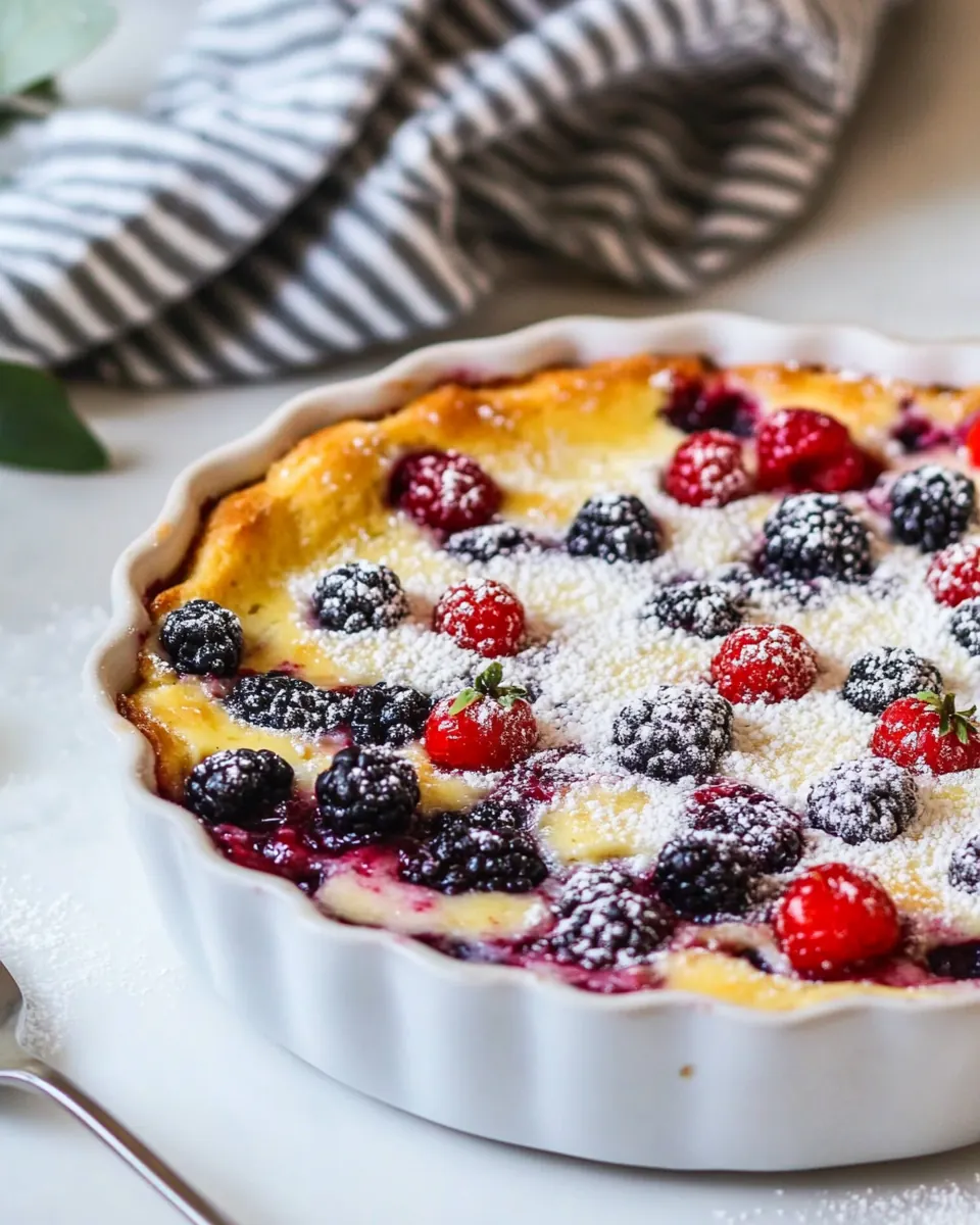 Flaugnarde of Mixed Berries