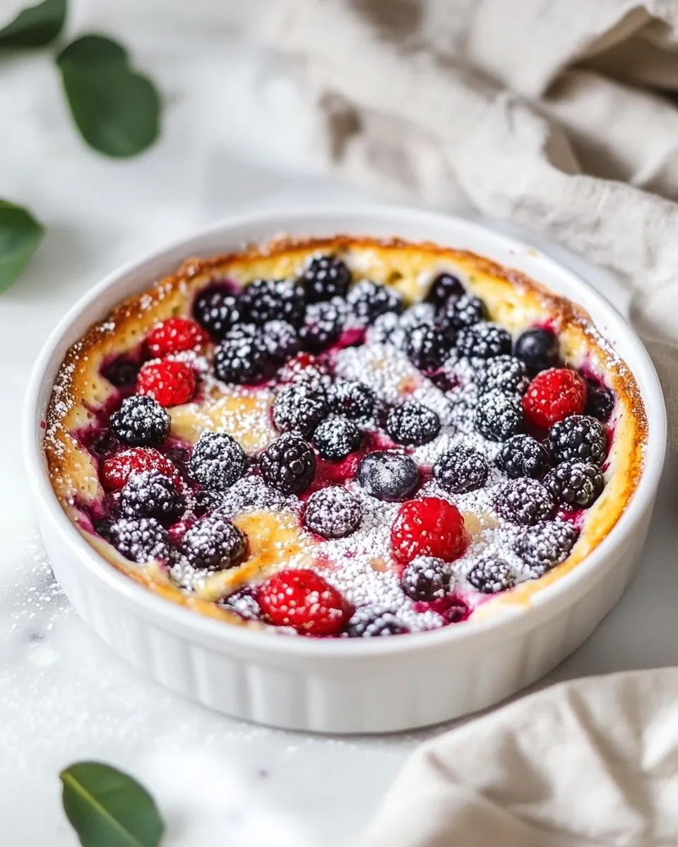Flaugnarde of Mixed Berries