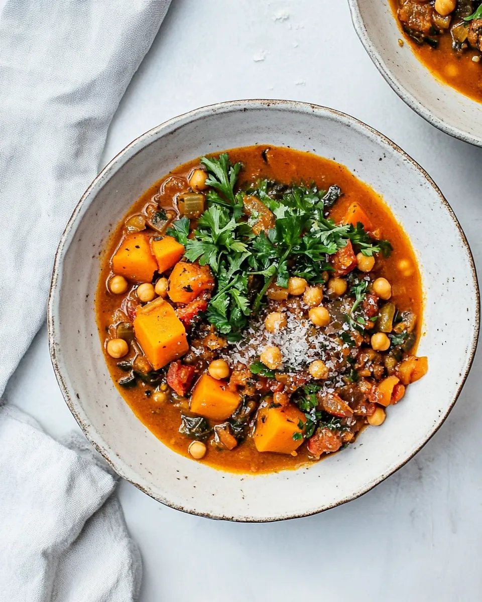 Flavours of Morocco Inspired Vegetable and Chickpea Stew