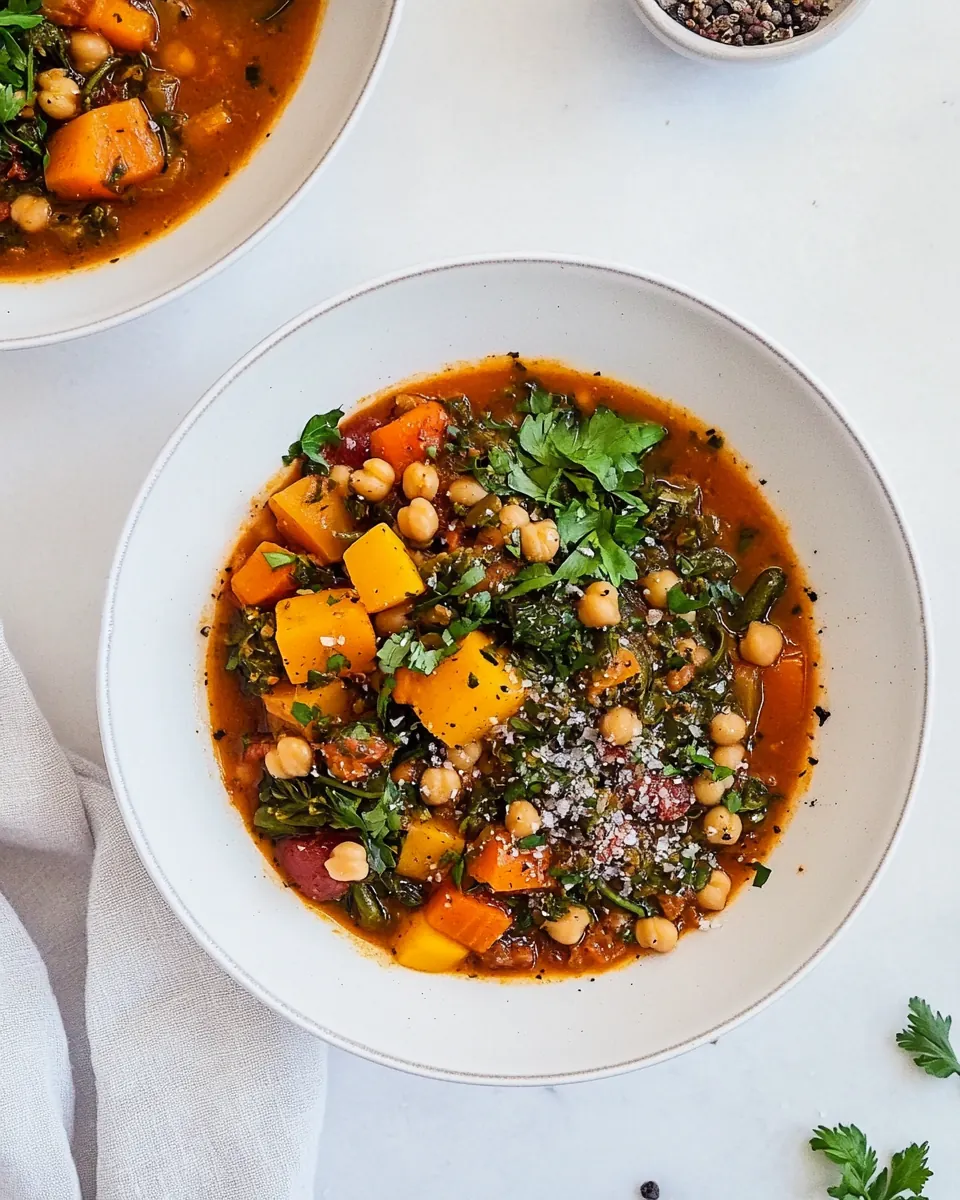 Flavours of Morocco Inspired Vegetable and Chickpea Stew