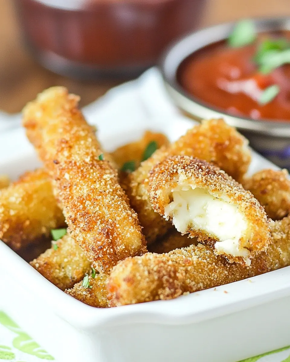 Freezer Friendly Baked Mozzarella Sticks