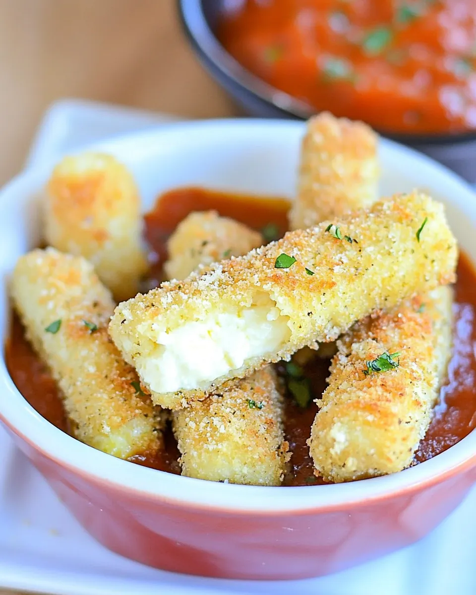 Freezer Friendly Baked Mozzarella Sticks