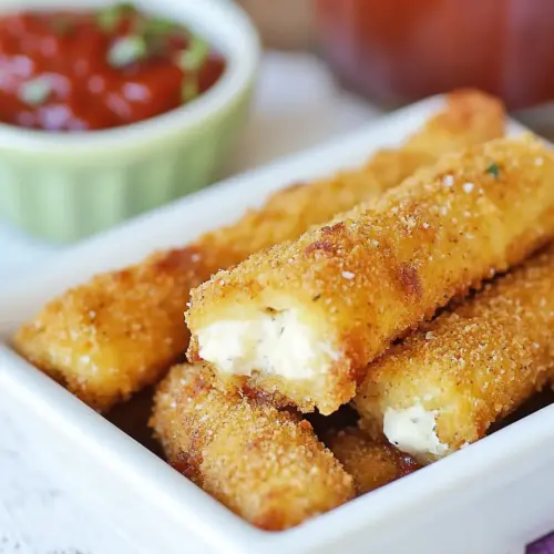Freezer Friendly Baked Mozzarella Sticks