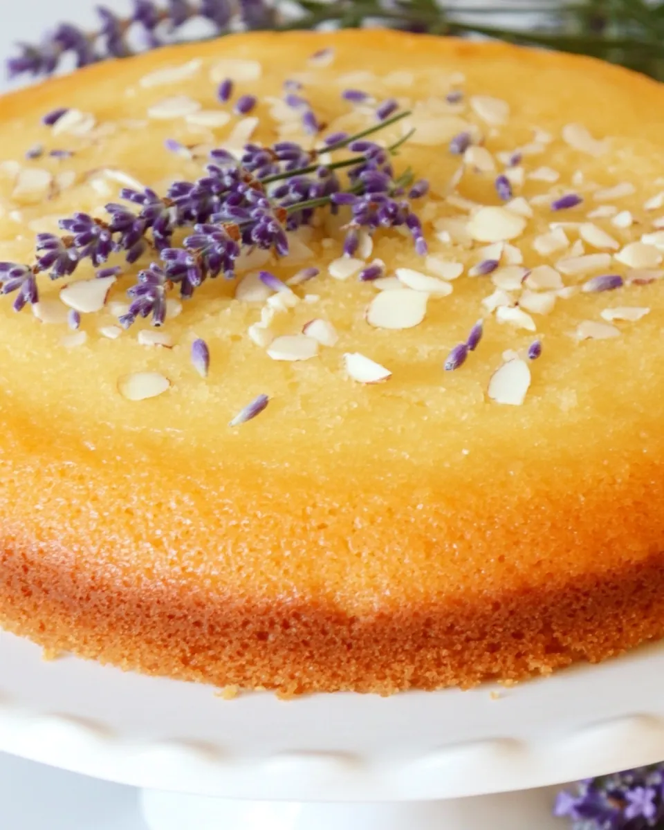French Lavender Almond Cake