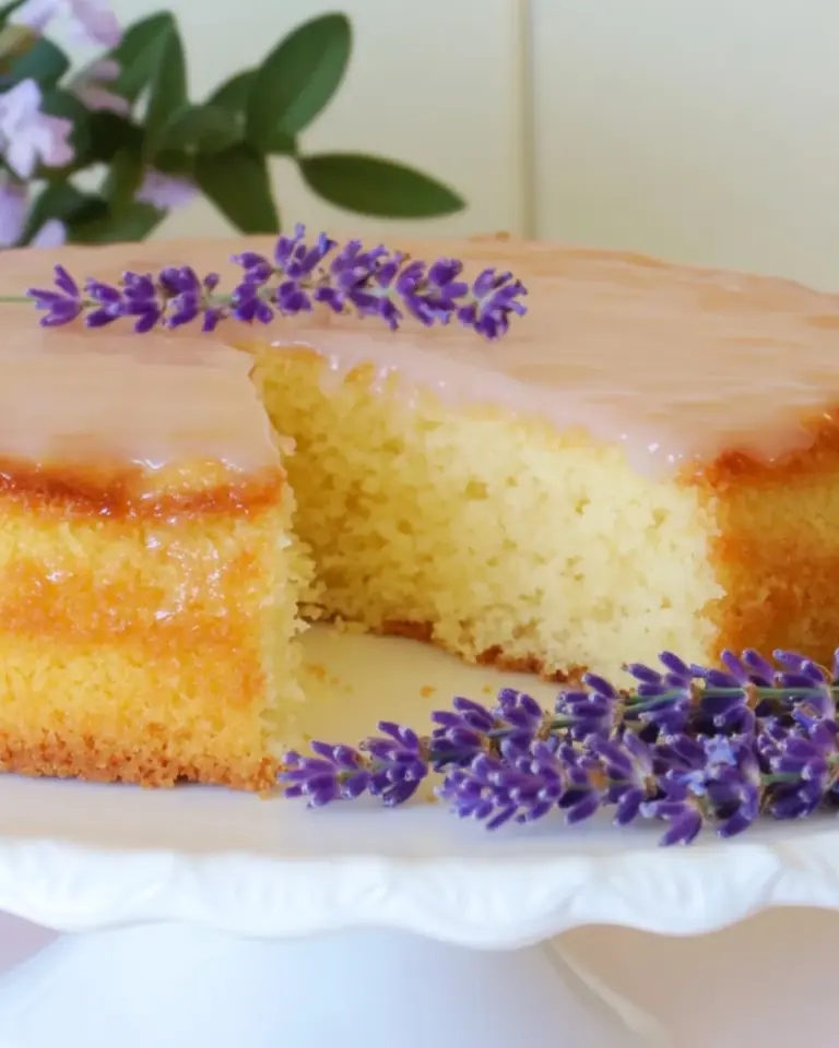 French Lavender Almond Cake