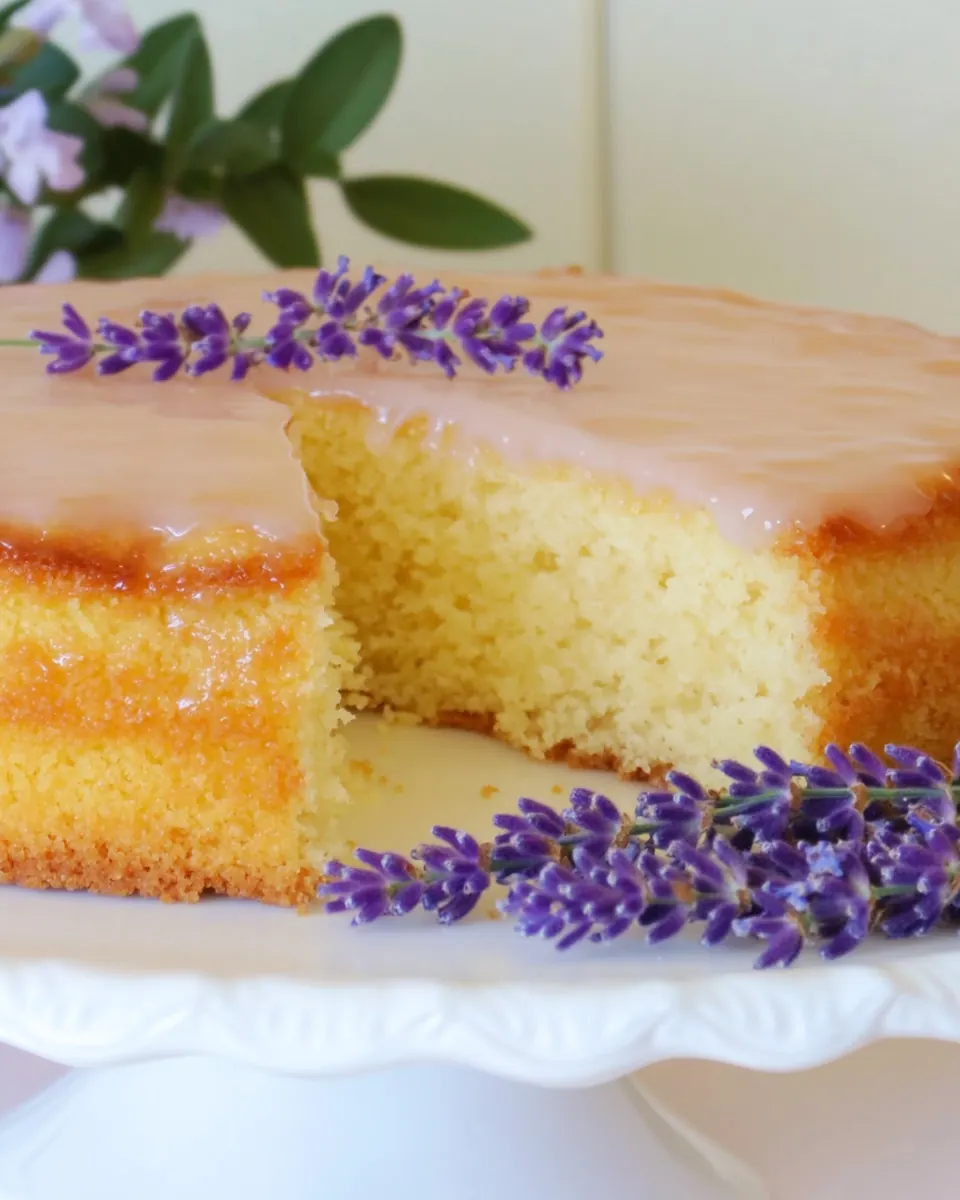 French Lavender Almond Cake