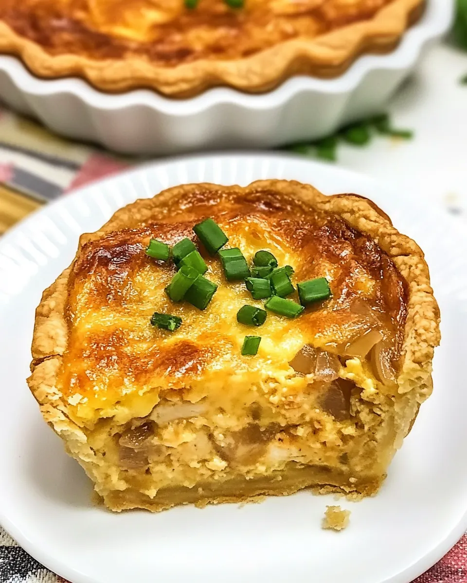French Onion Chicken Quiche