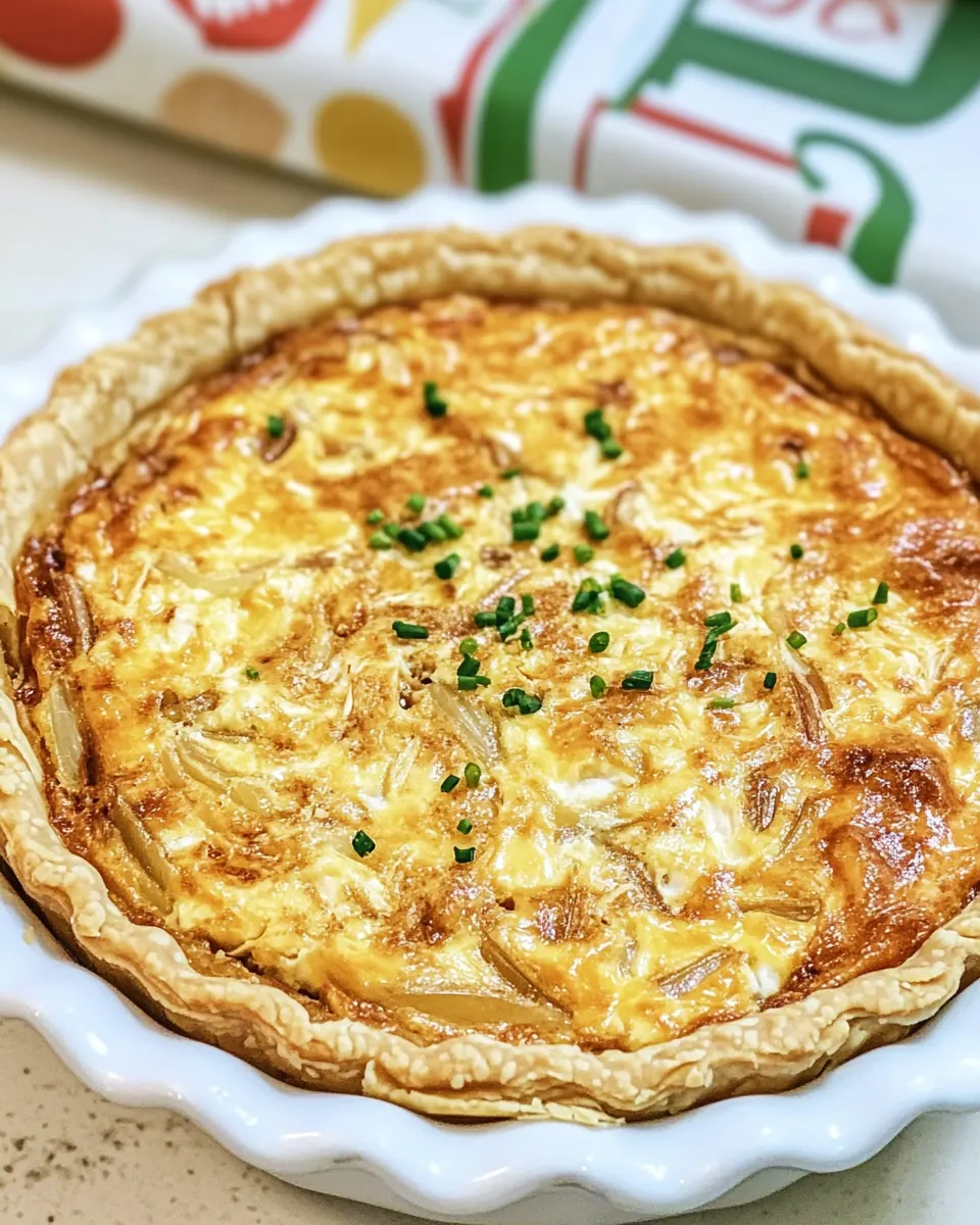 French Onion Chicken Quiche