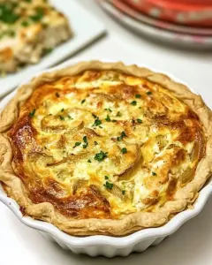 French Onion Chicken Quiche
