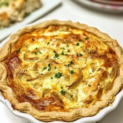 French Onion Chicken Quiche