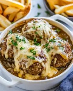 French Onion Meatballs